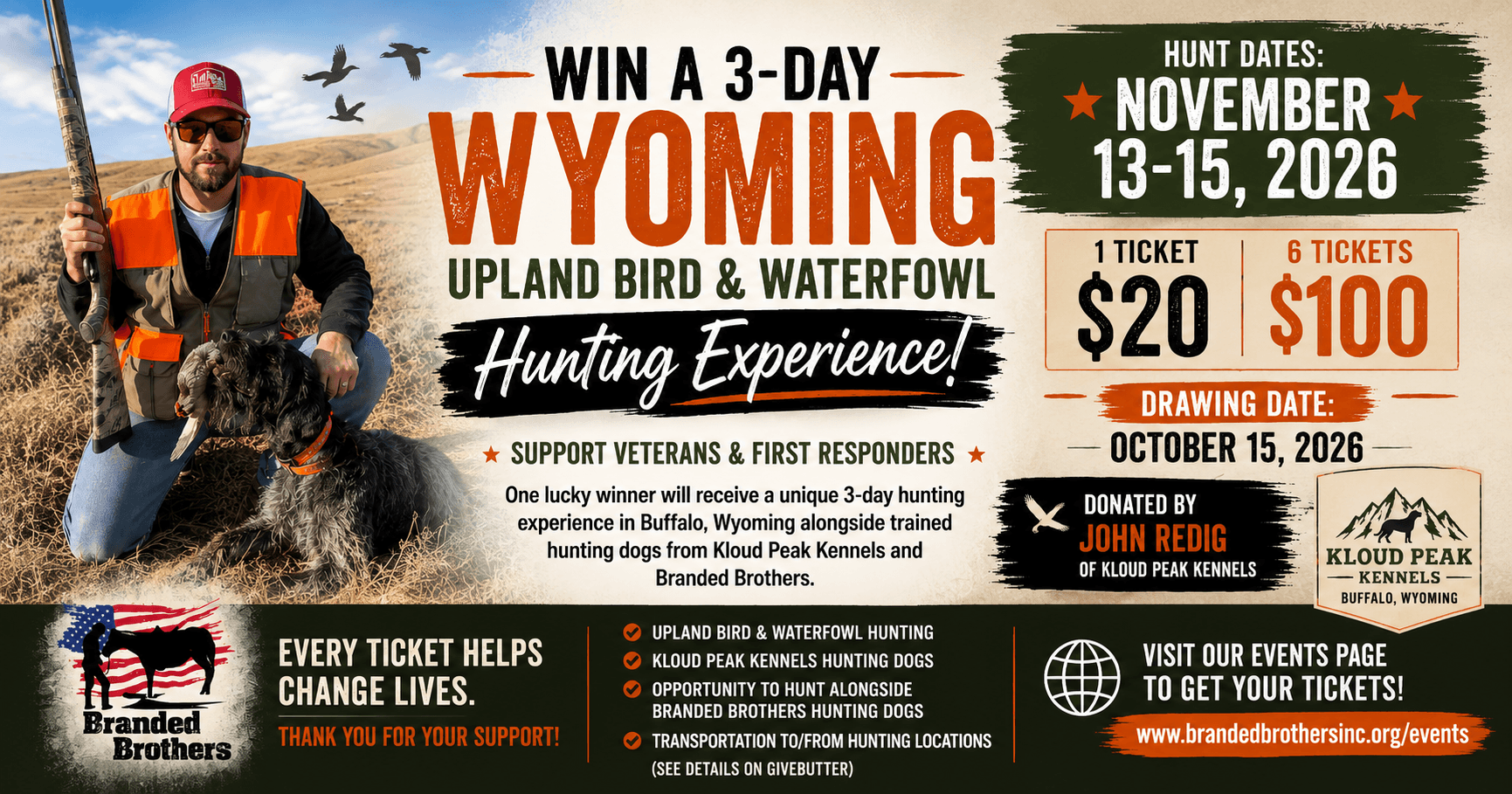 Win a 3-Day Wyoming Upland Bird & Waterfowl Hunting Experience